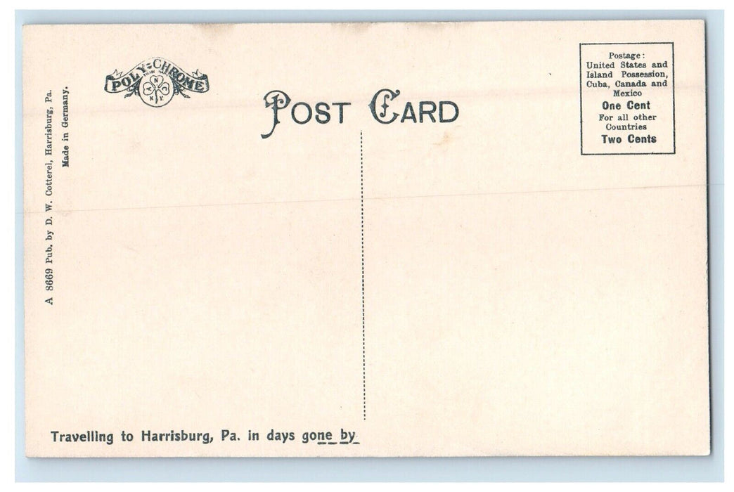 c1910's Boat Travelling To Harrisburg Pennsylvania PA Unposted Antique Postcard