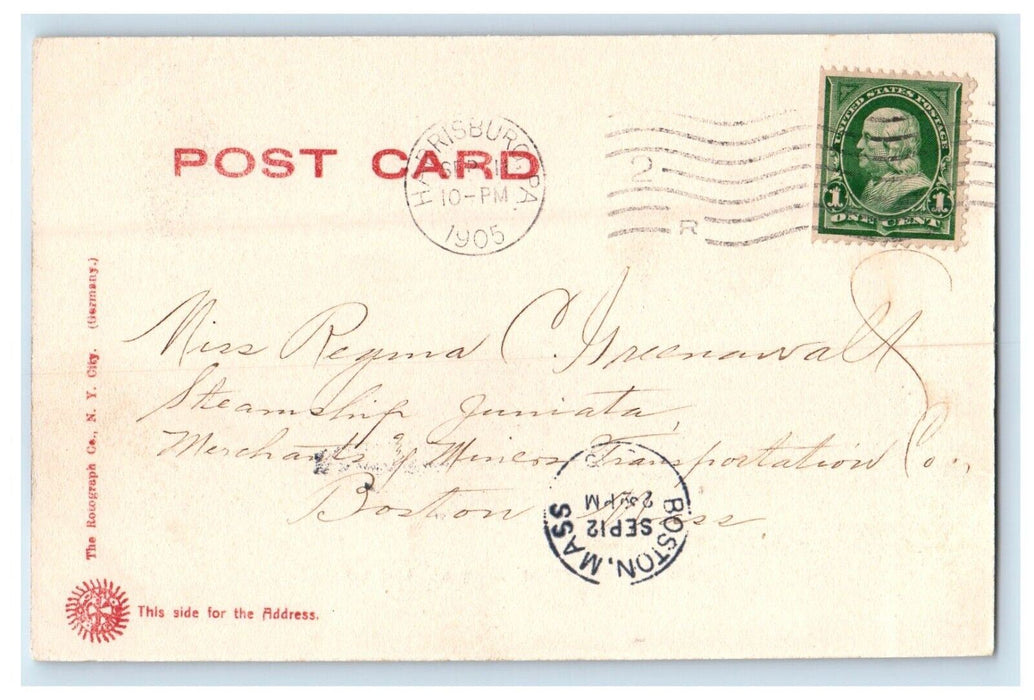 1905 View Of The Rockville Bridge Largest Stone Bridge Harrisburg PA Postcard