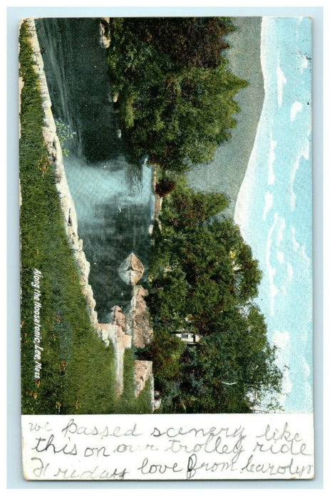 1906 Along the Hoosatonic, Lee, Massachusetts Posted Antique Rec'd Postcard