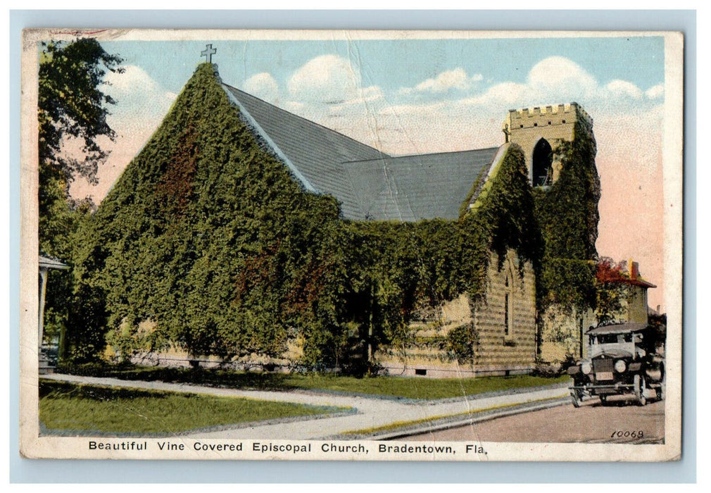 1926 Beautiful Vine Covered Episcopal Church Bradentown Florida FL Postcard