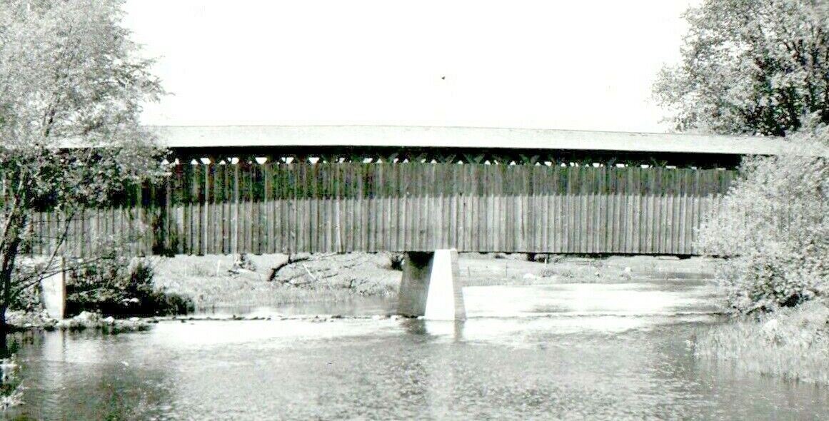 c1905 The Covered Bridge Near Cedarburg Wisconsin WI RPPC Postcard