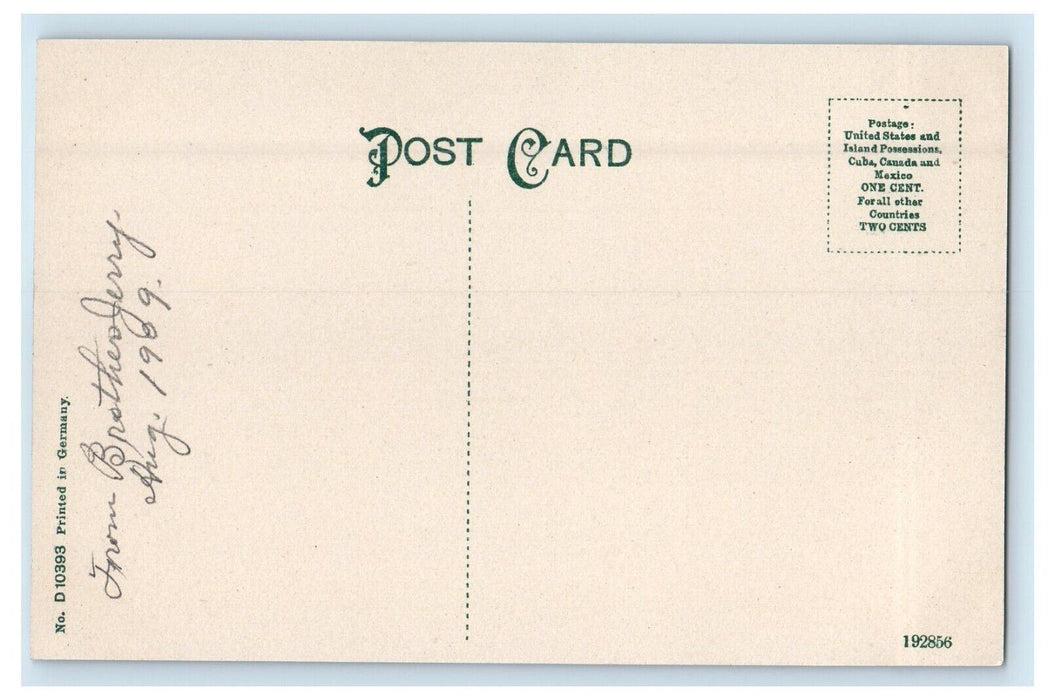 1909 State Capitol From North And Pine Sts.  Harrisburg PA Antique Postcard
