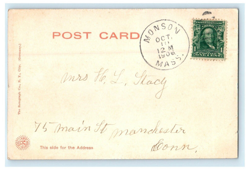 1906 Forest Lake From The Pavilion Palmer Massachusetts MA Antique Postcard