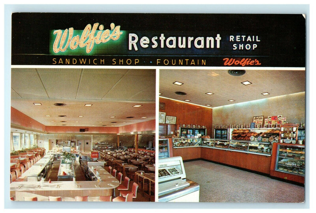 1950 Restaurant and Fountain, St. Petersburg Florida FL Antique Postcard