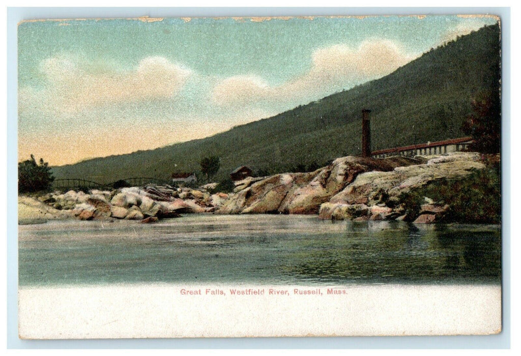 c1905 Great Falls Westfield River Russell Massachusetts MA Antique Postcard