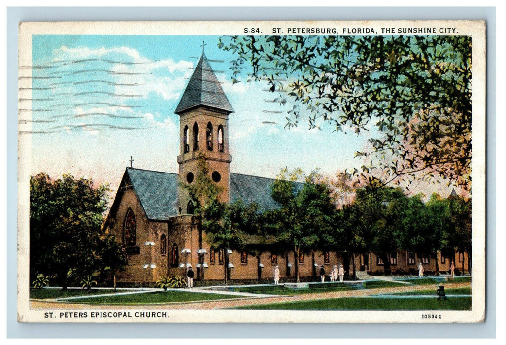 1938 St. Peter Episcopal Church, St. Petersburg Florida FL Postcard