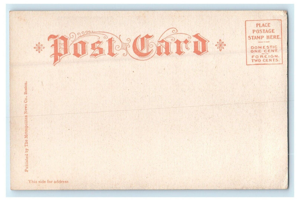 c1905 Court House Street View Springfield Massachusetts MA Fancy Cancel Postcard