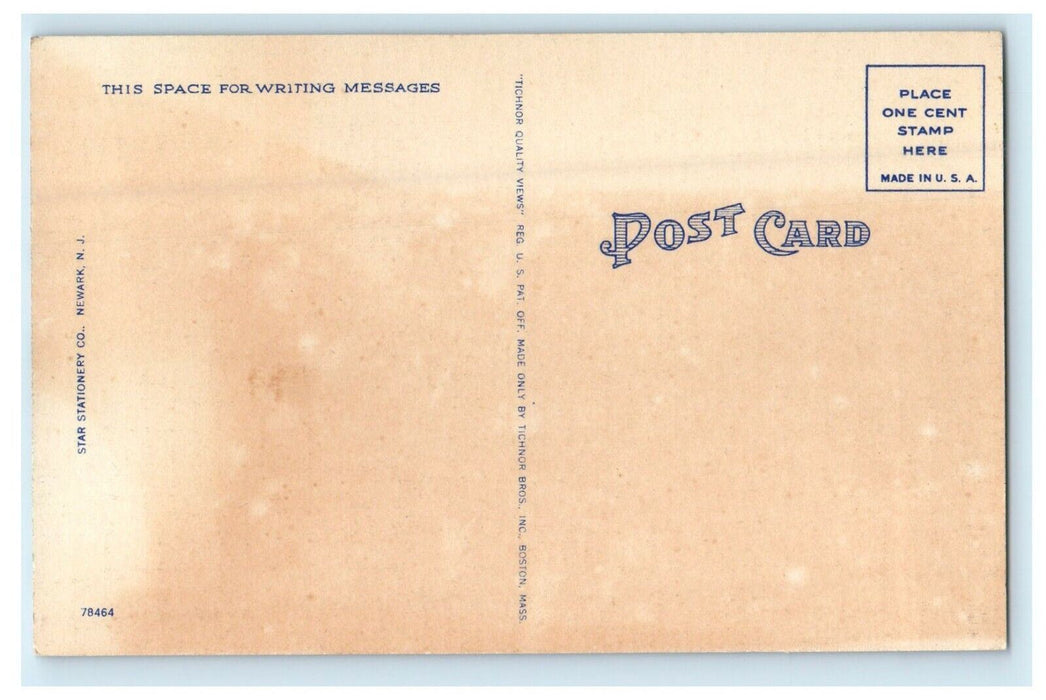 Oceanport NJ, Rounding First Turn Monmouth Park Horse Race Track Postcard