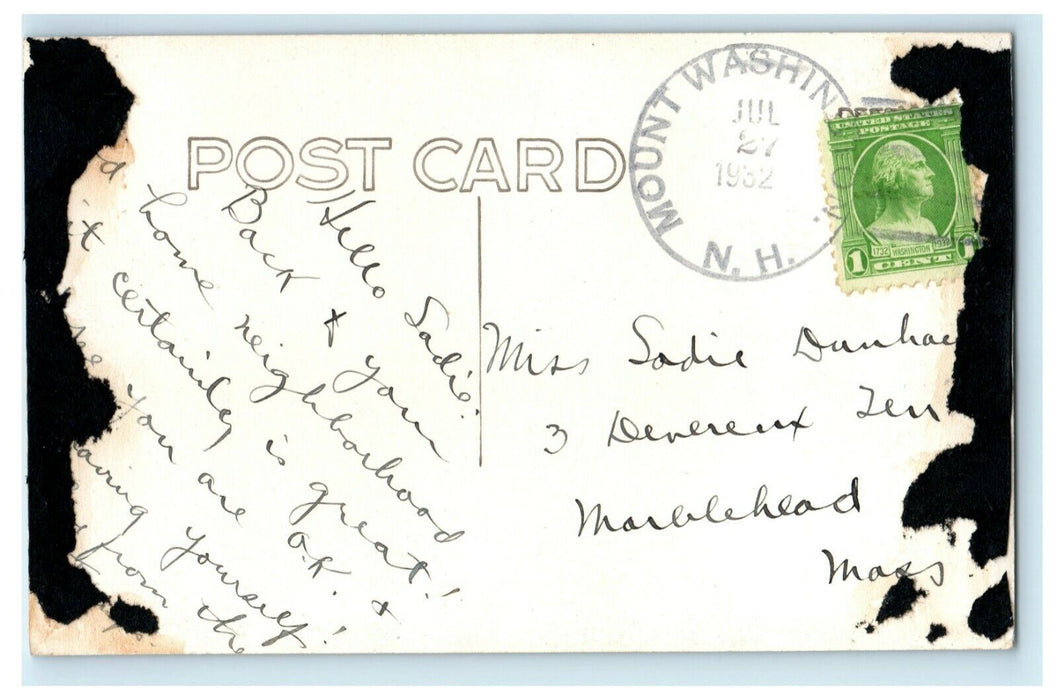 1932 Frost Feathers Mount Washington New Hampshire NH RPPC Photo Postcard