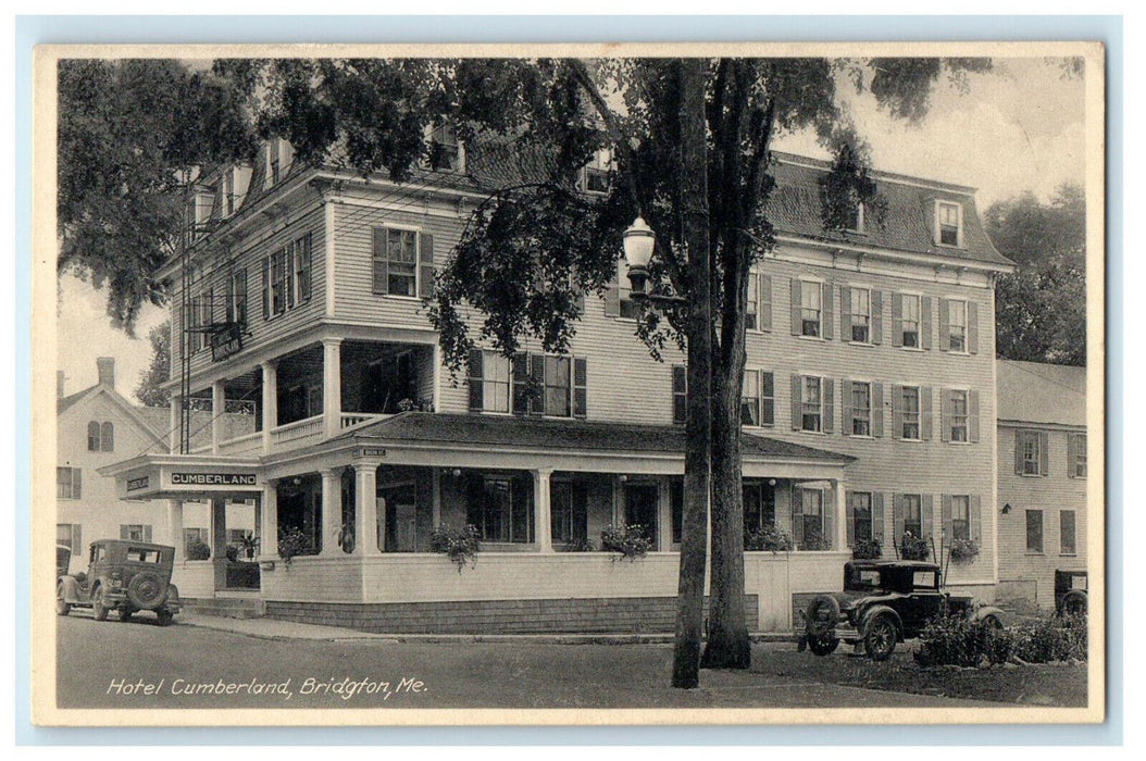 1930 Hotel Cumberland, Bridgton Maine ME Antique Unposted Postcard