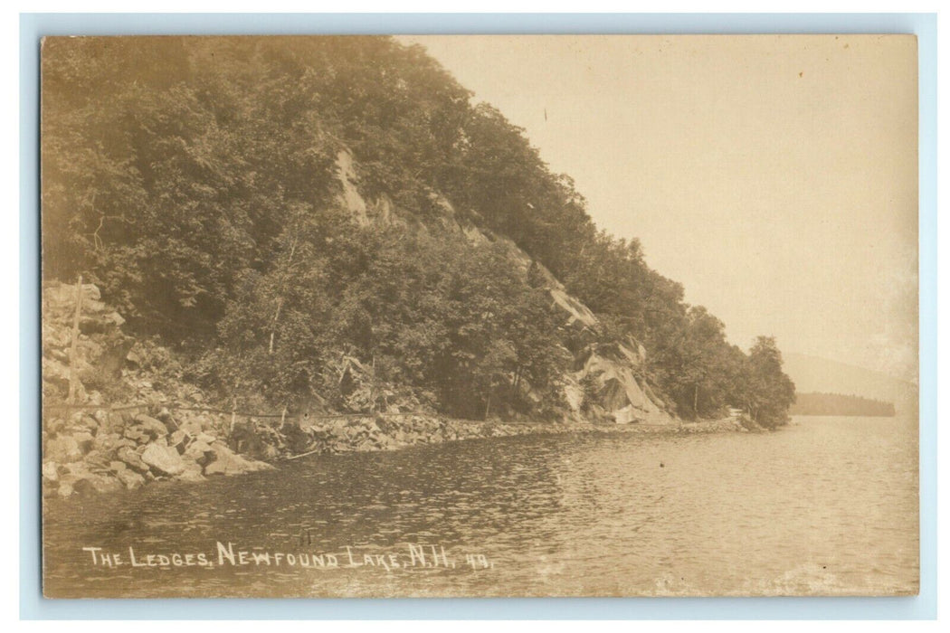 c1910 The Ledges Newfound Lake New Hampshire NH RPPC Photo Postcard