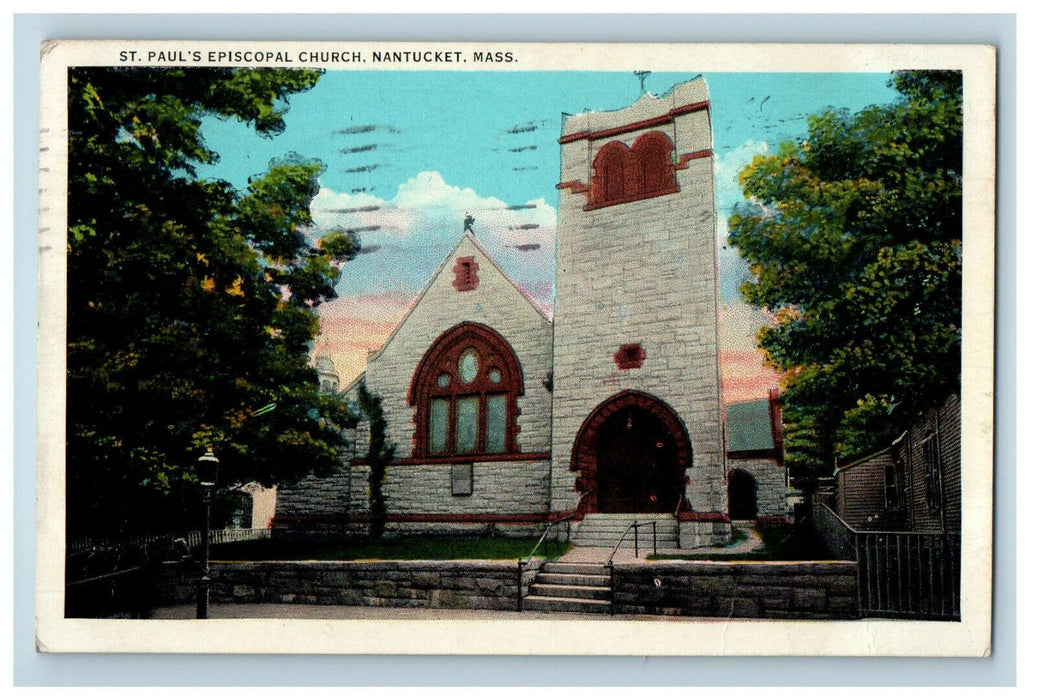 1931 St. Paul's Episcopal Church Nantucket Massachusetts MA Posted Postcard