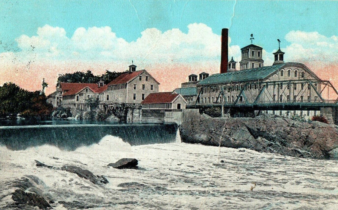 1980 Lower Falls, Brunswick, Maine ME Vintage Posted Postcard