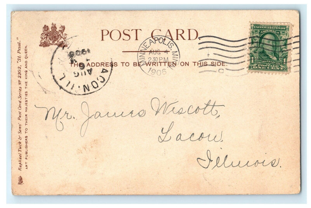 1906 Lily Pond, Como Park St Paul Minnesota MN Posted Vintage Postcard