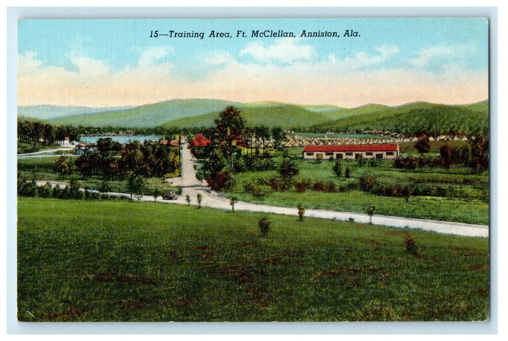 c1940's Training Area Ft.  McClellan Anniston Alabama AL Vintage Postcard