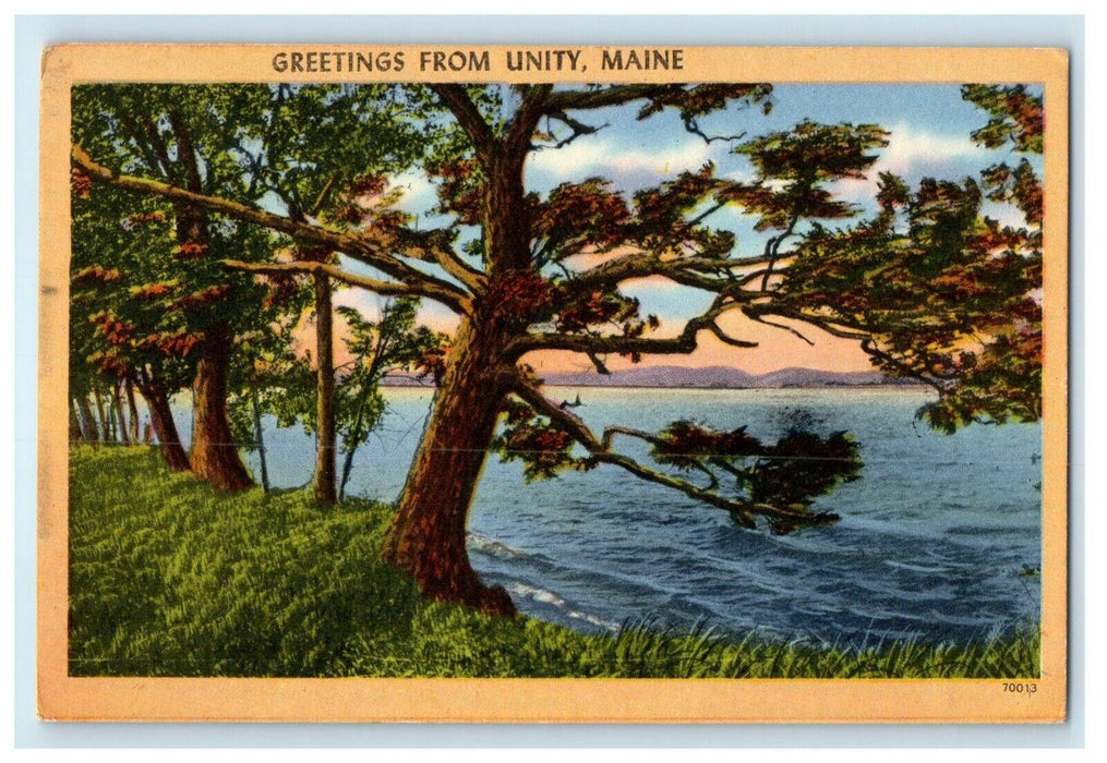 1959 Greetings From Unity Maine ME Posted Vintage Postcard