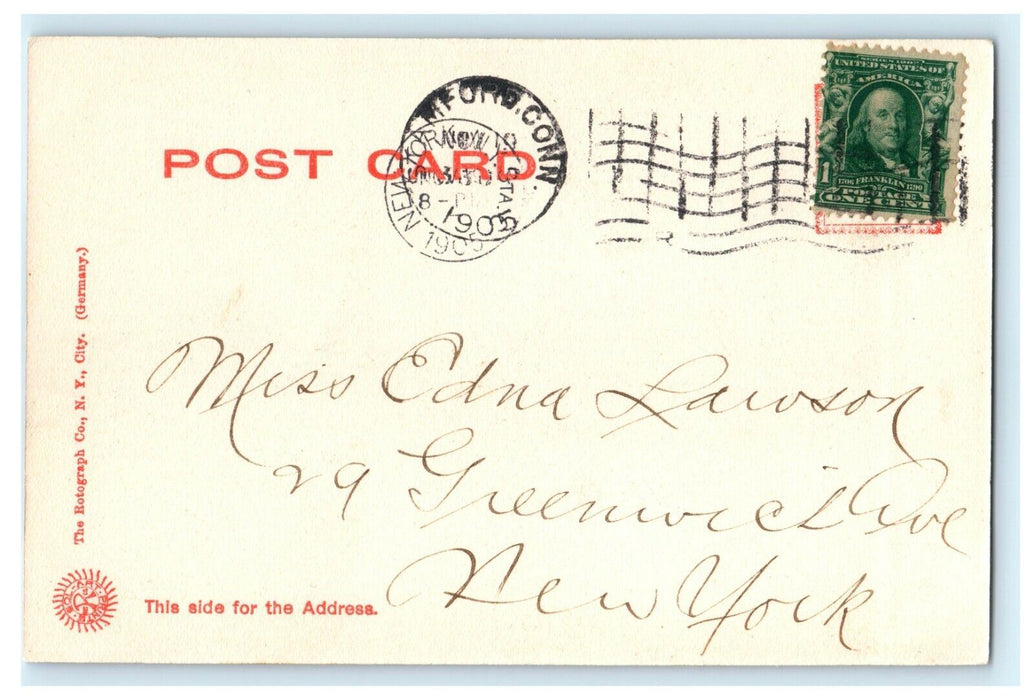1905 Stamford Railroad Bridge, Stamford Connecticut CT Antique Posted Postcard