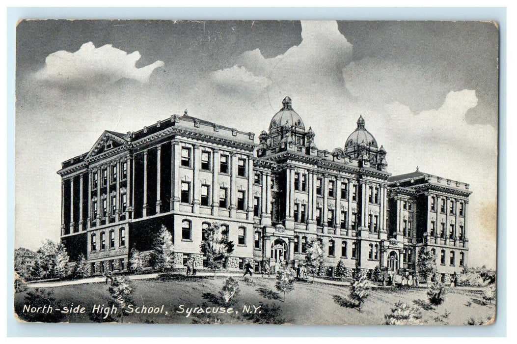 1913 North Side High School Building Syracuse New York NY Antique Postcard