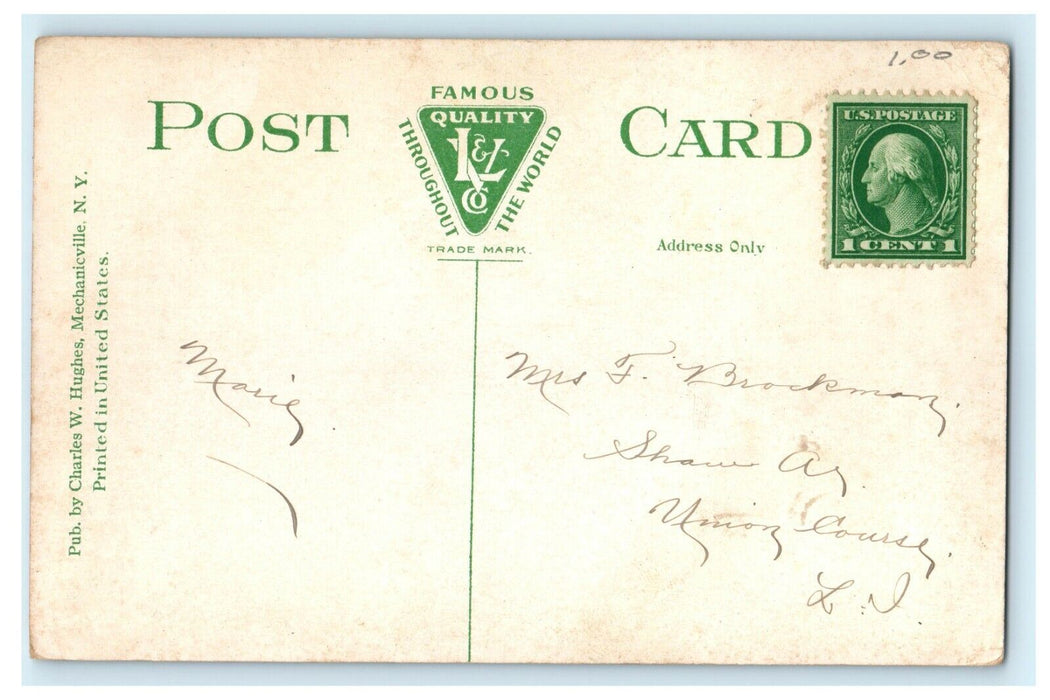 1907 Along the Charming Hoosatonic River, Lee, Massachusetts Postcard