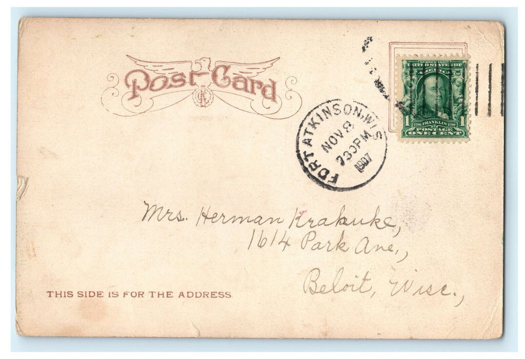 1907 Residence in Giffords Oconomowoc Wisconsin WI Antique Postcard