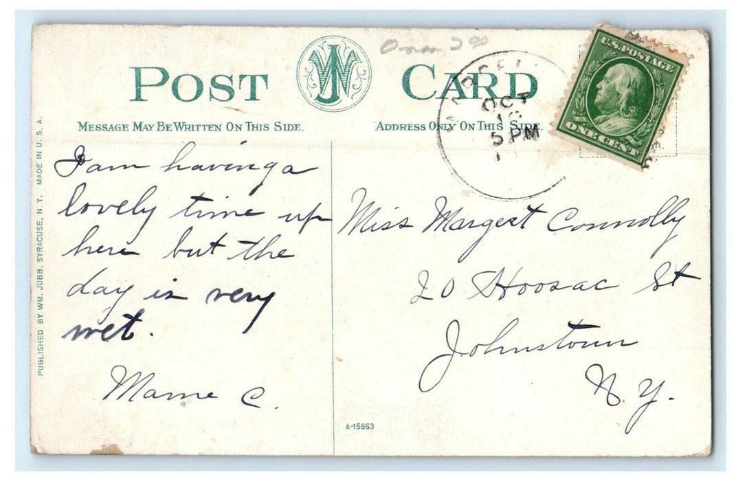 c1910's Onondoga Hotel Building Moonlight View Syracuse New York NY Postcard
