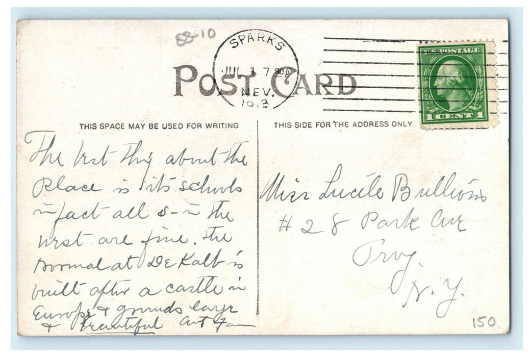 1913 High School, Sioux Falls, South Dakota SD Antique Postcard