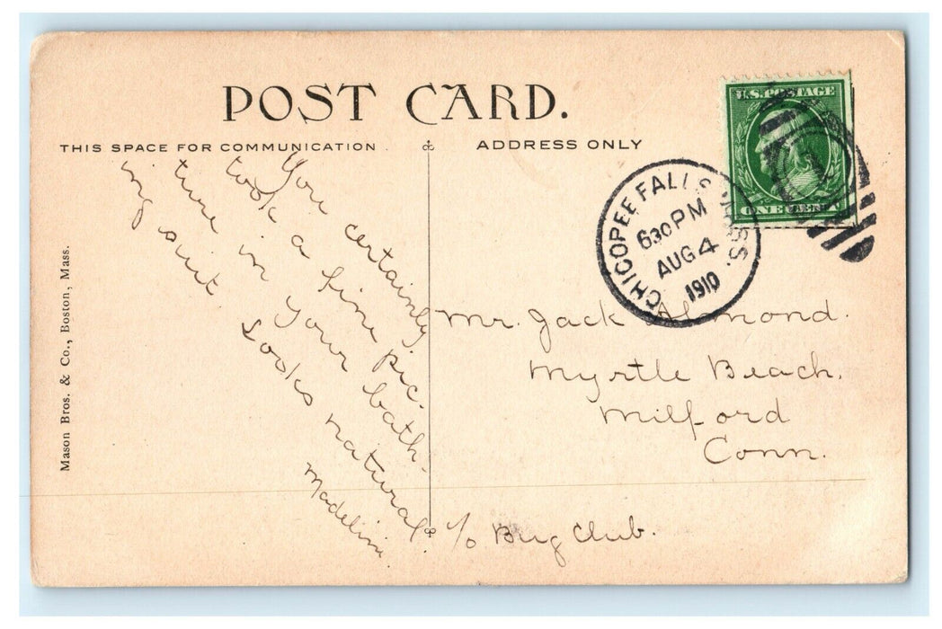 1910 Scene in Forest Park, Springfield, Massachusetts MA Antique Postcard