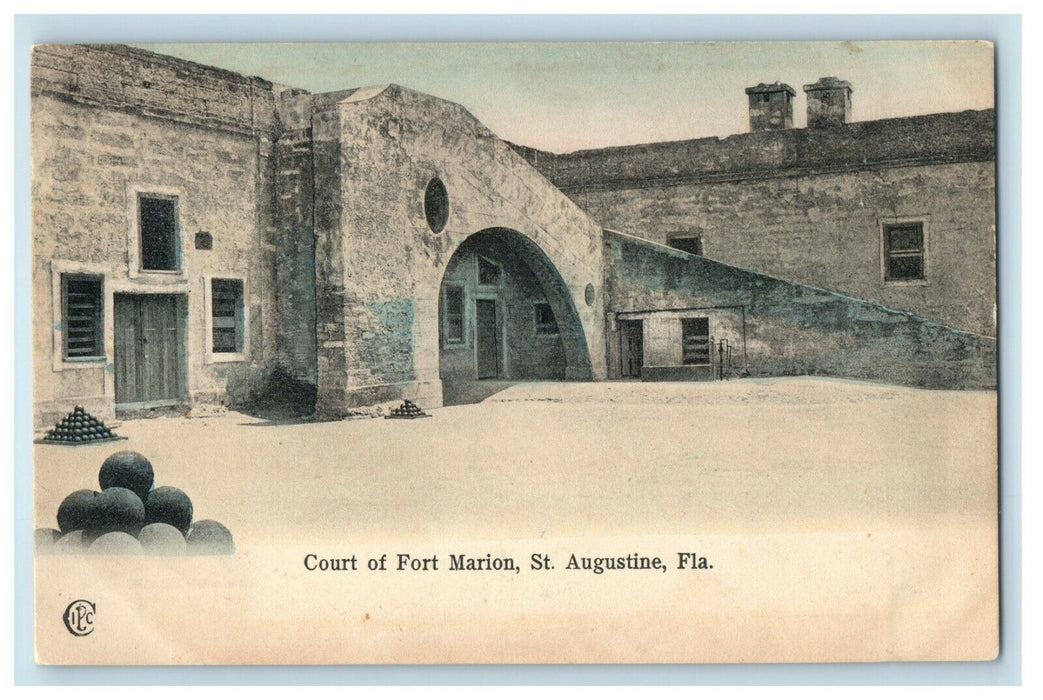 1905 Court of Fort Marion St. Augustine Florida FL Unposted Postcard