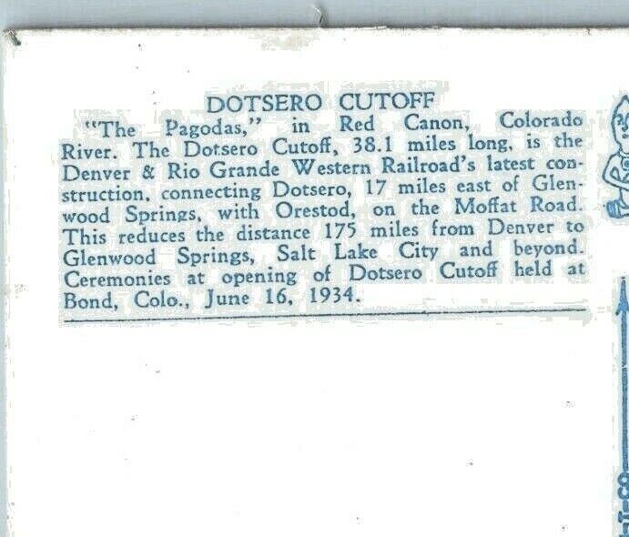 Red Canon CO, Railroad Bridge Over The Colorado River On Dotsero Cutoff Postcard