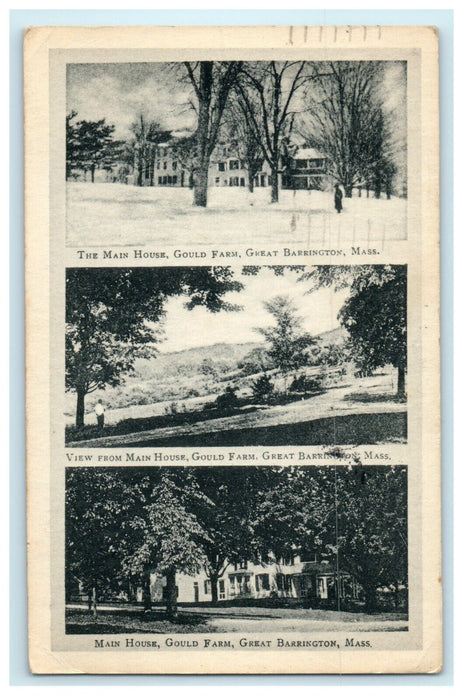 1938 The Main House, Gould Farm, Great Barrington Massachusetts MA Postcard
