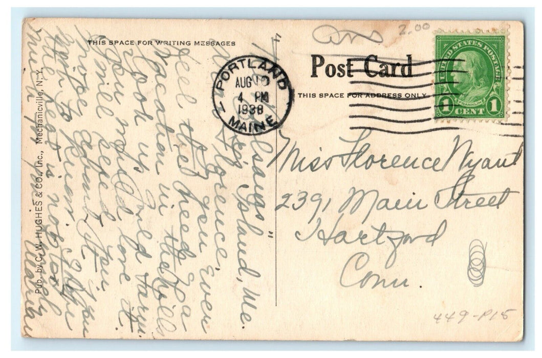 1938 The Main House, Gould Farm, Great Barrington Massachusetts MA Postcard