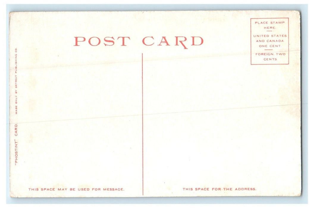 c1910 Court House Street View Car Springfield Massachusetts MA Antique Postcard