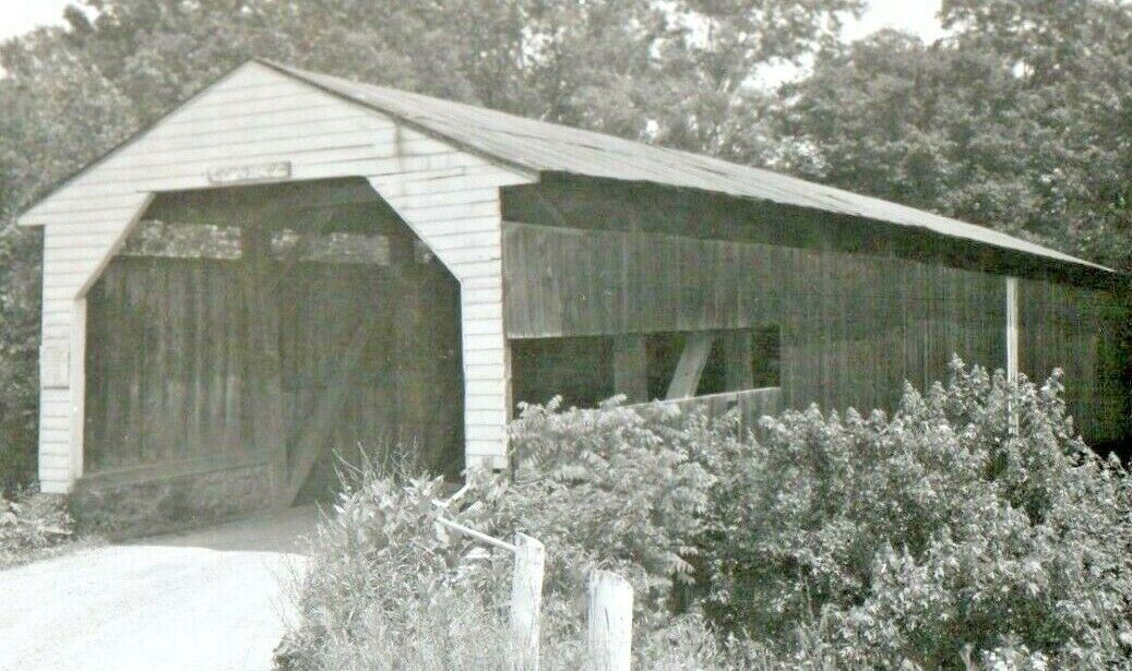 c1910 Ramp's Bridge Near Newburg Pennsylvania PA Built 1882 RPPC Postcard