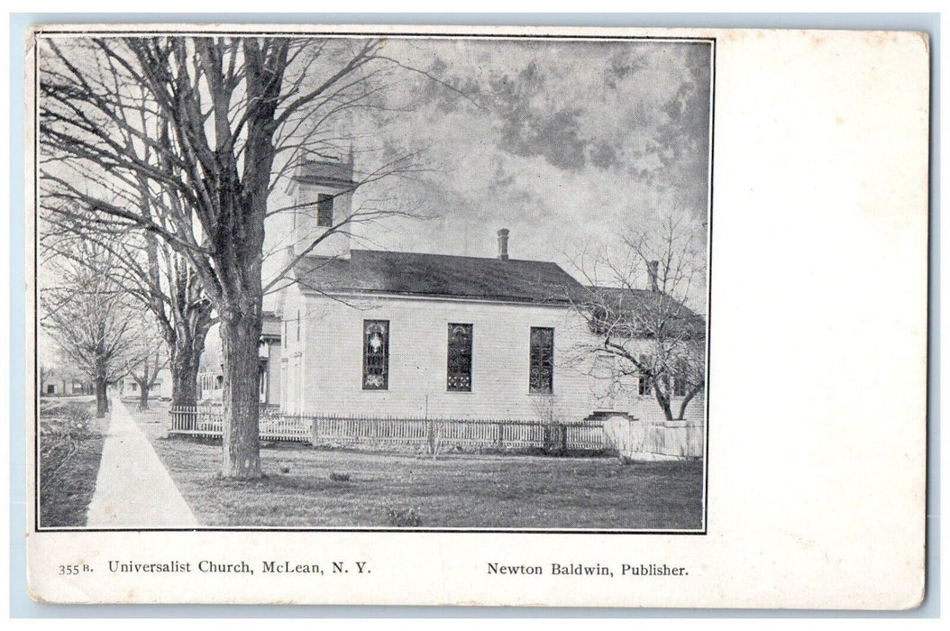 c1910's Universalist Church McLean New York NY Unposted Antique Postcard
