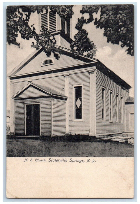 c1905 M.E Church Slaterville Springs New York NY Rotograph Antique Postcard