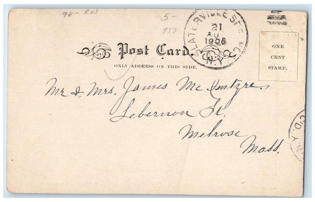 1906 A Rural Scene Getting Ahead In The World Slaterville Springs NY Postcard