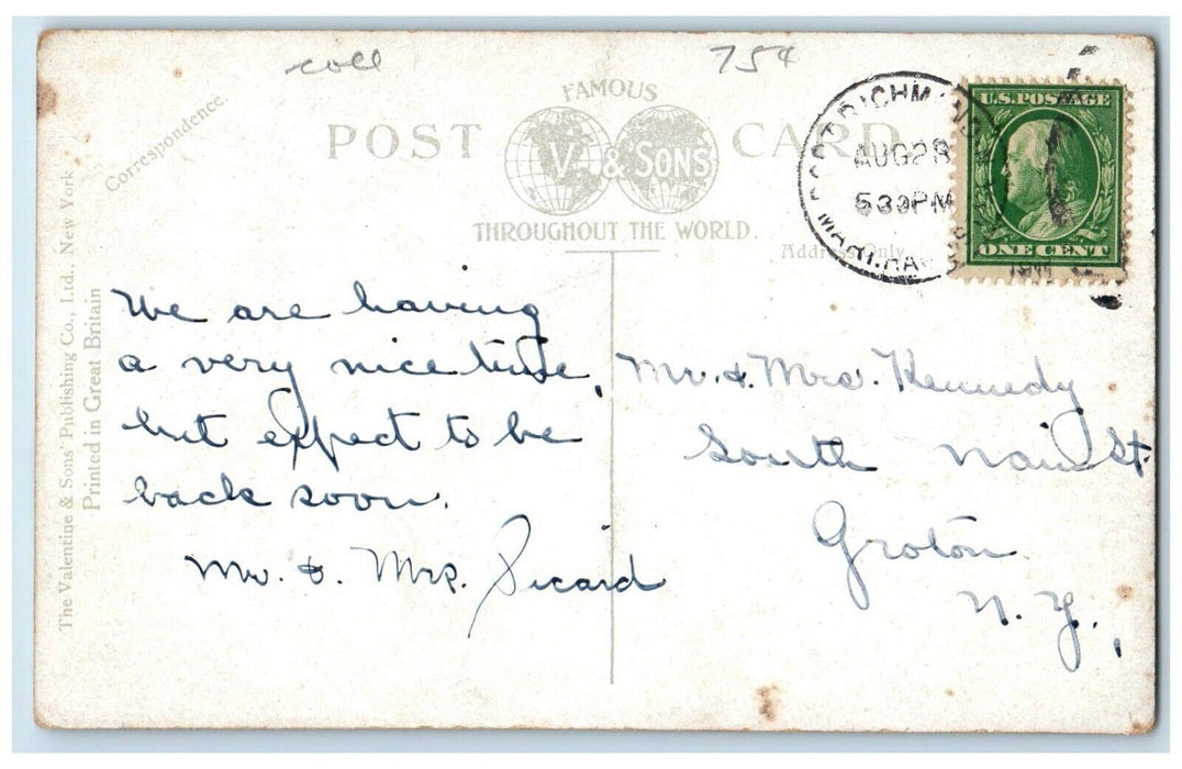 c1910's View Of New York Bay From Stapleton Boats Staten Island NY Postcard