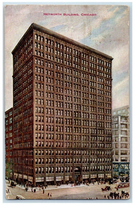 1910 Hetworth Building Chicago Illinois IL Antique Posted Postcard