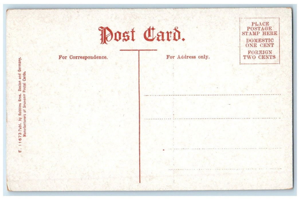 c1910's High Street View Stores Trolley Clinton Massachusetts MA Postcard