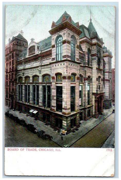 c1910 Board of Trade Chicago Illinois IL Antique Unposted Postcard
