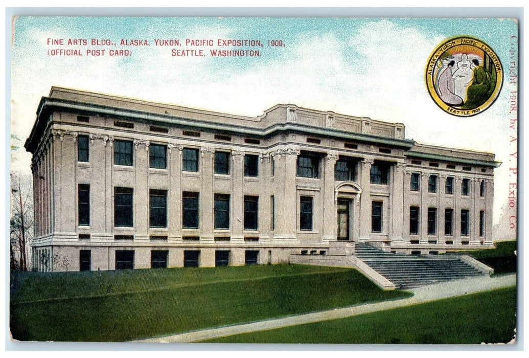 c1910's Fine Arts Bldg. Alaska Yukon Pacific Exposition Seattle WA Postcard