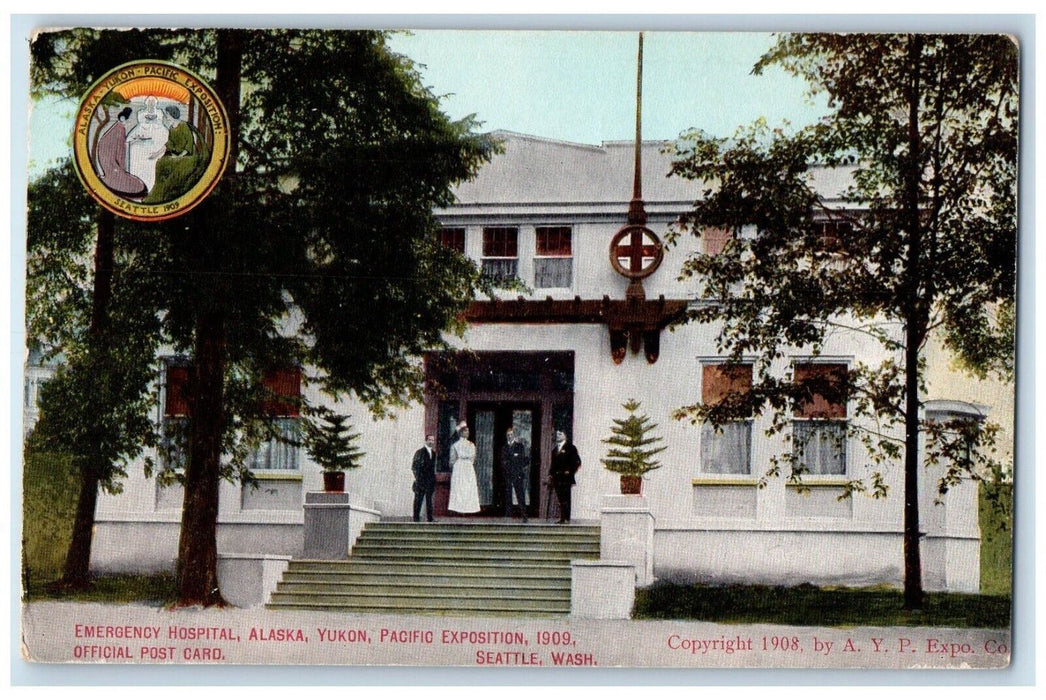 Emergency Hospital Alaska Yukon Pacific Exposition 1909 Seattle WA Postcard