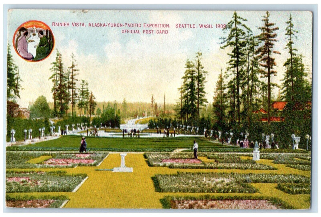 c1910's Rainier Vista Alaska Yukon Pacific Exposition 1909 Seattle WA Postcard