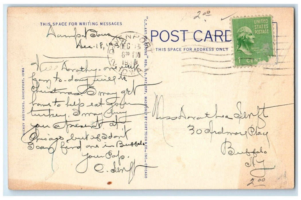 c1930's Museum Blackhawk State Park Rock Island Illinois IL Postcard