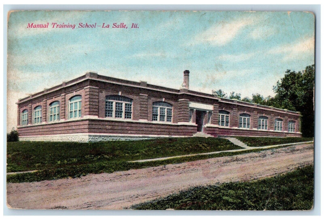 c1910 Manual Training School La Salle Illinois IL Antique Unposted  Postcard