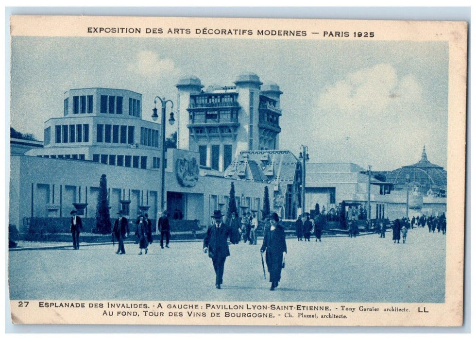 1925 Exposition Des Arts Decoratifs Modernes Paris Italy Vintage Postcard