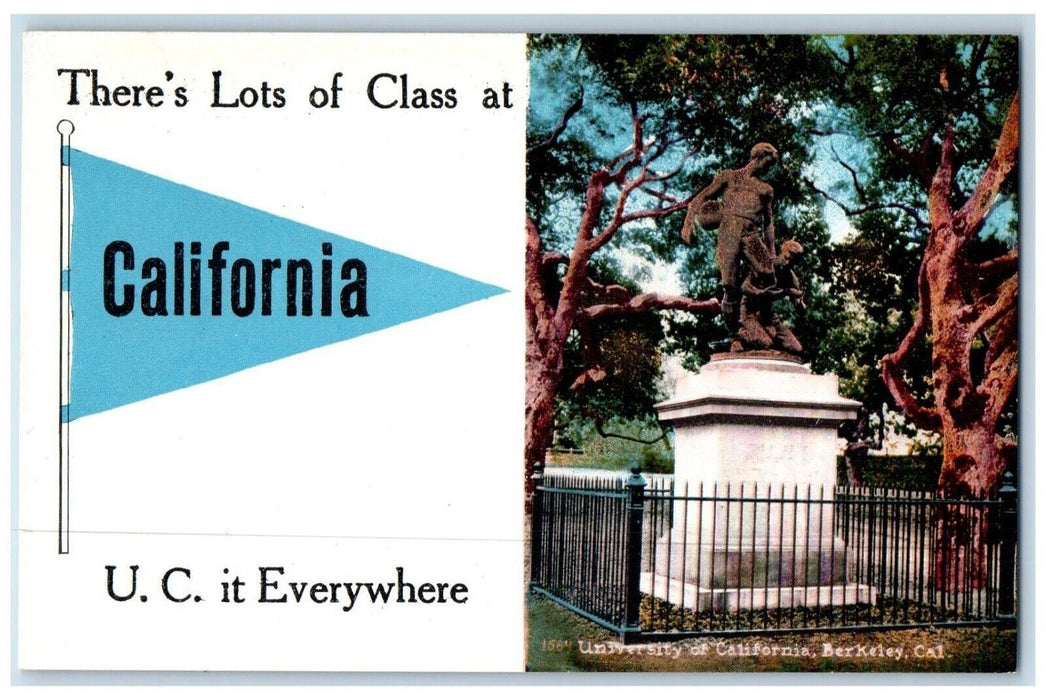 1910 There's  Lots of Class University California Berkley CA Pennant Postcard