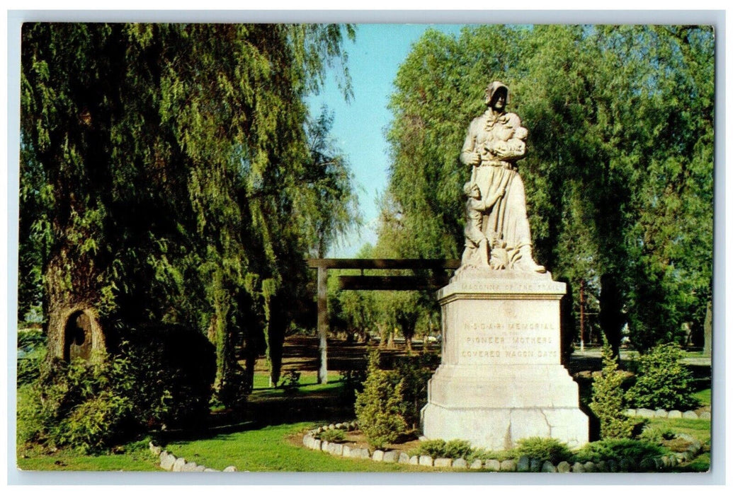1960 Madonna of the Trail Monument Honoring Mothers Upland California Postcard