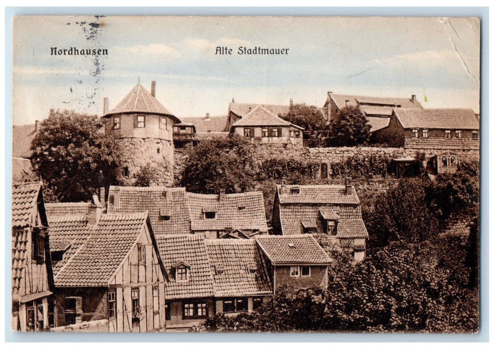 c1910's View Of Nordhausen Alte Stadtmauer Germany Posted Antique Postcard
