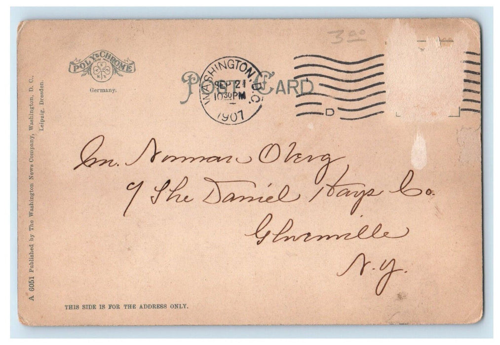 1907 Catholic University Building Campus Washington D.C. Antique Postcard